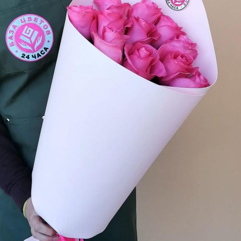 Букеты из розовых роз 70 см (Эквадор) код   37752