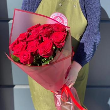 Красные розы 60 см 15 шт. (Россия) артикул букета   67221