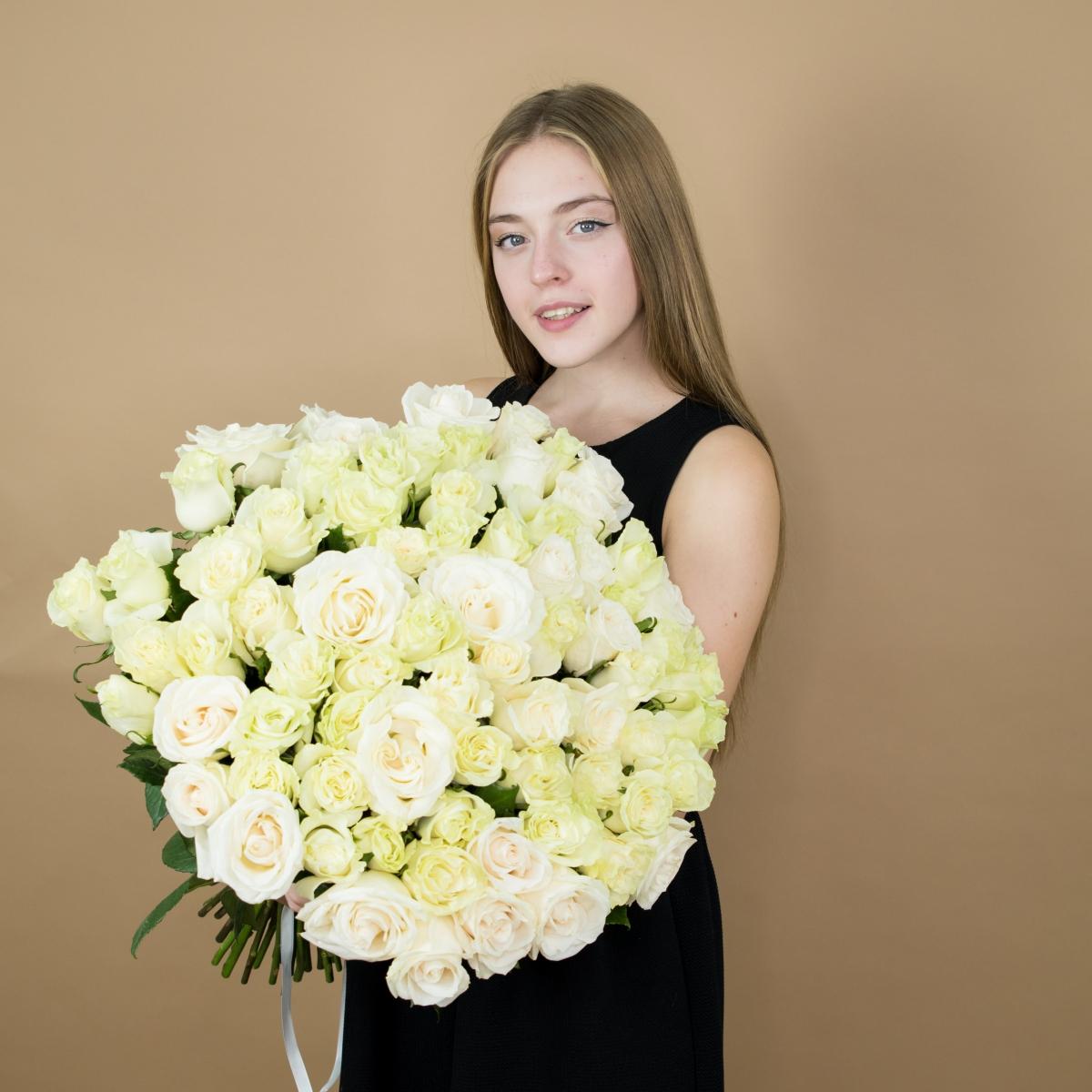 Розы белоснежные 40 см (Эквадор)