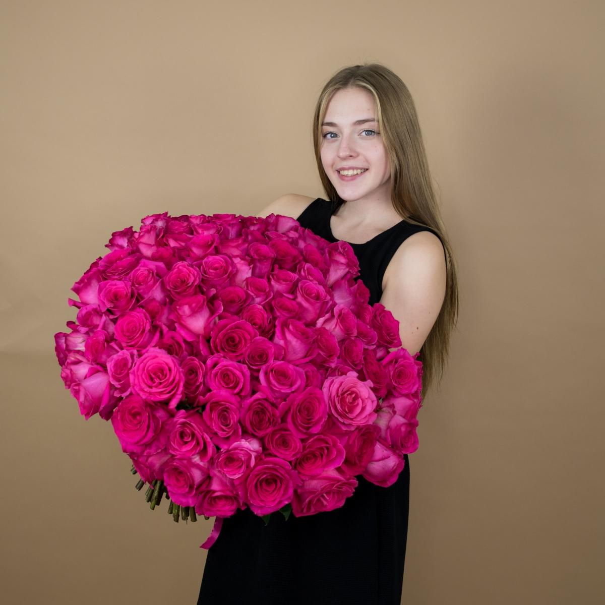 Букет из розовых роз 75 шт. (40 см) (код товара  17787)