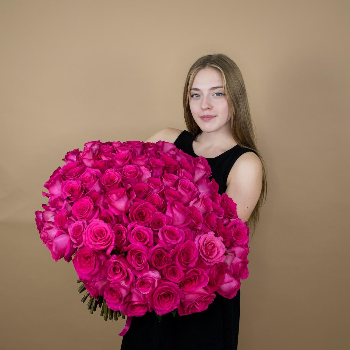 Букет из розовых роз 75 шт. (40 см) (код товара  17787)